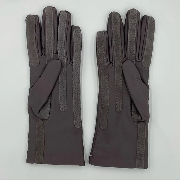 New Vintage 1994 Isotoner Warm Tailored Classic Knit-Lined Gloves - Brown - Picture 3 of 8